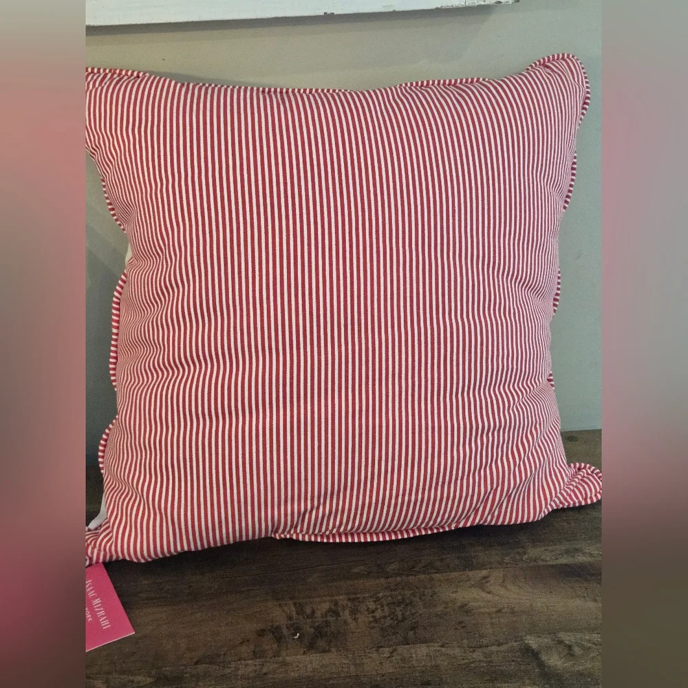 Isaac Mizrahi Pink Cowgirl Boot Decorative Pillow Zippered